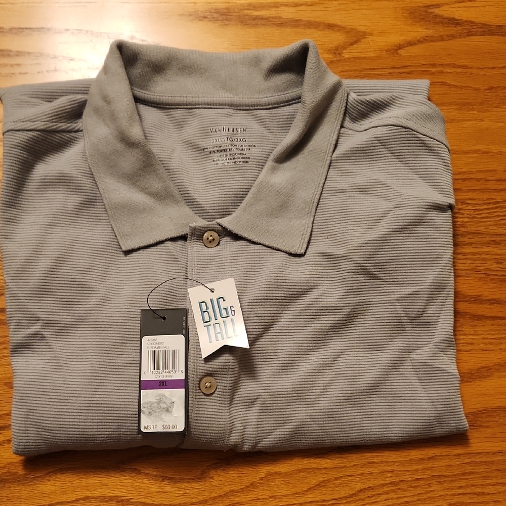Van Heusen Light Gray Polo Shirt